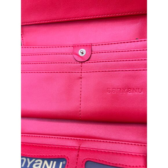 BanYaNU Leather Bifold Wallet Red NEW - Picture 2 of 3